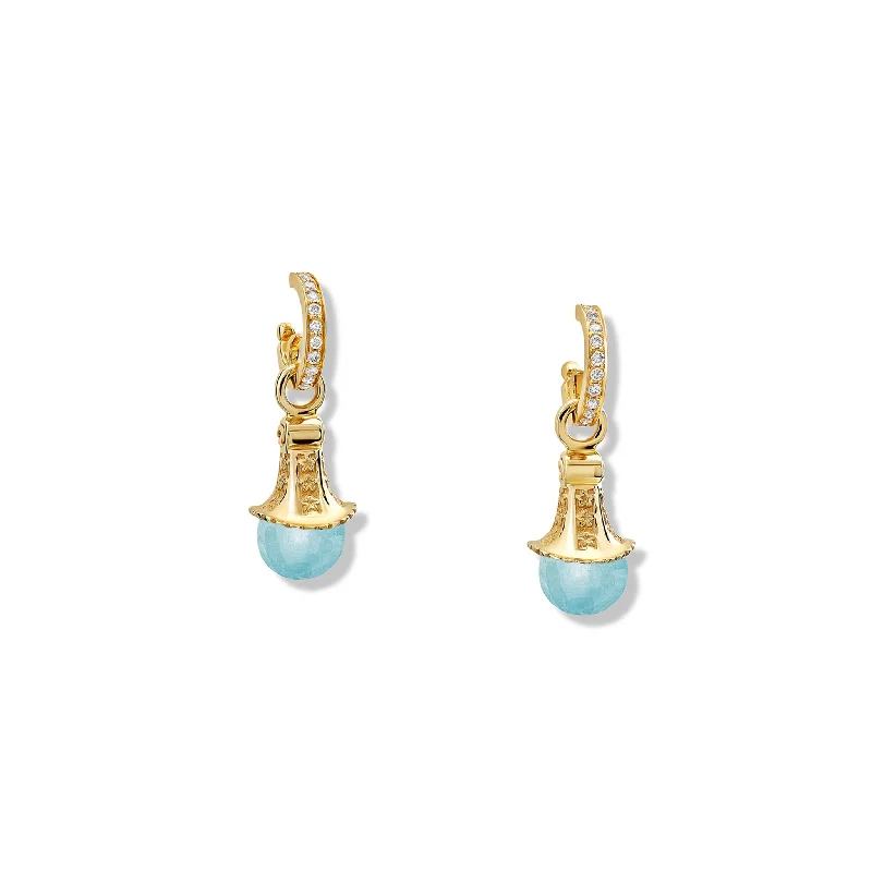 Fouquet Earring Drops Yellow Gold - Aquamarine