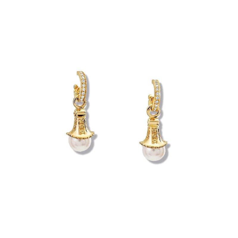 Fouquet Earring Drops Yellow Gold - Pearl