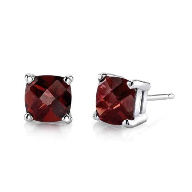 Garnet Stud Earrings