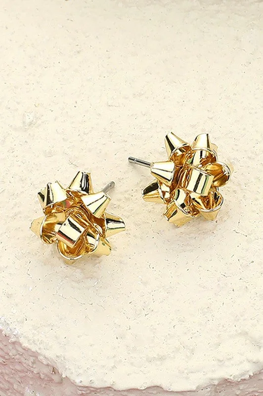 Gold Bow Earrings