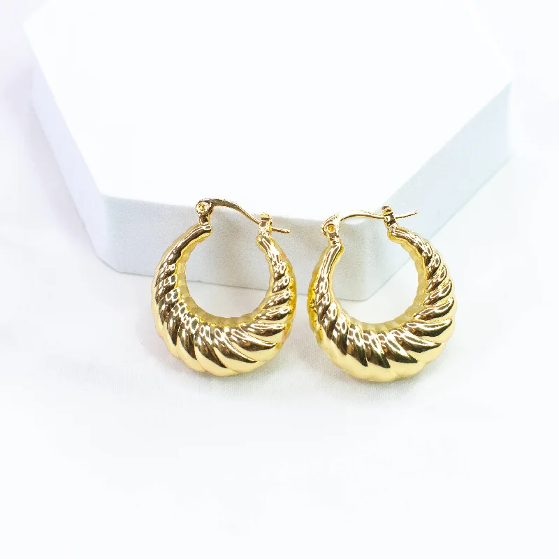 Crescent Medium Hoop Earrings