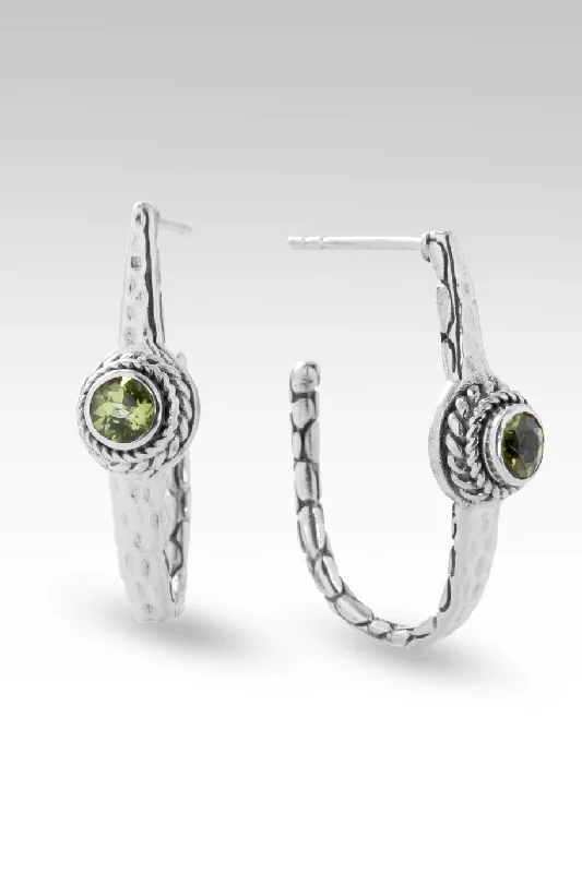 Grace Alone Hoops™ in Peridot