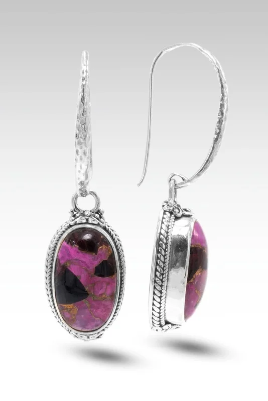 Grace Changes Everything Earrings™ in Pink Calcite, Obsidian & Bronze