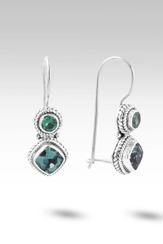 Graceful Presence Earrings™ in Green Lab Created Quartz