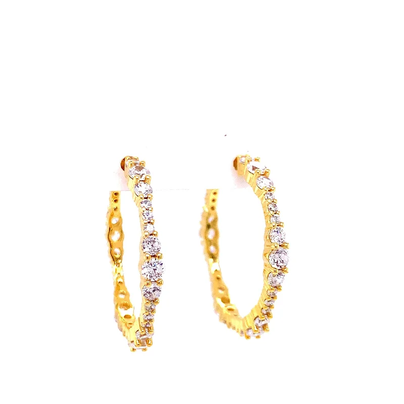 Gradient CZ Hoops