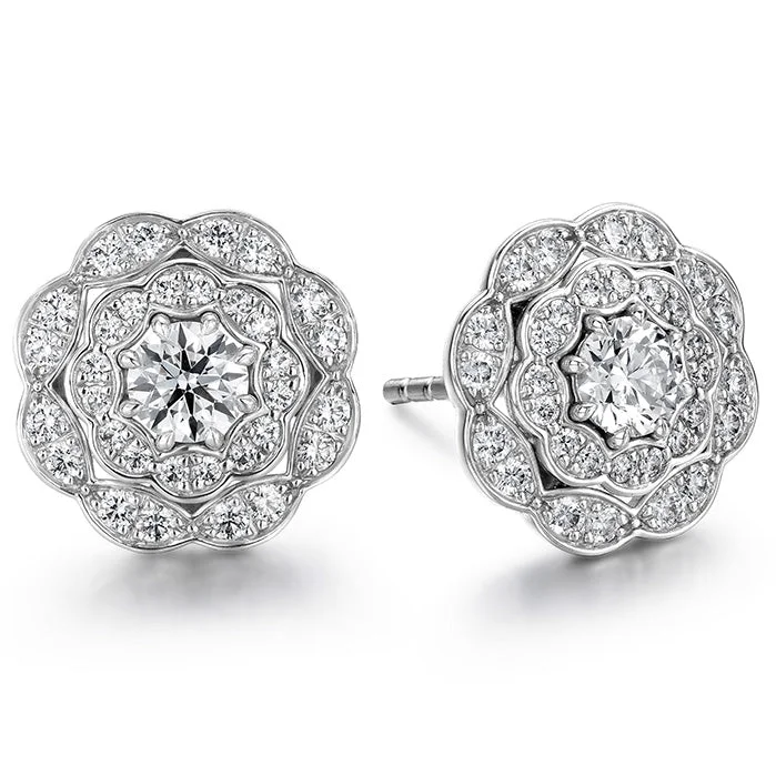 Hearts On Fire Double Halo Diamond Stud Earrings