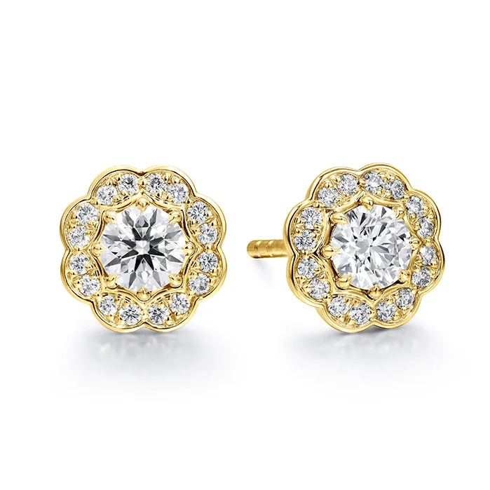 Hearts On Fire Halo Diamond Stud Earrings