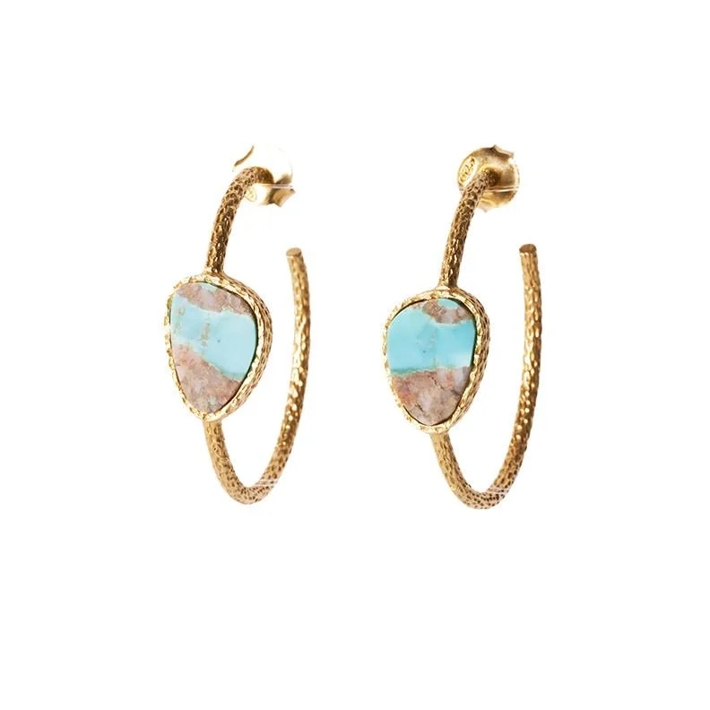 Hoop Earrings - Turquoise