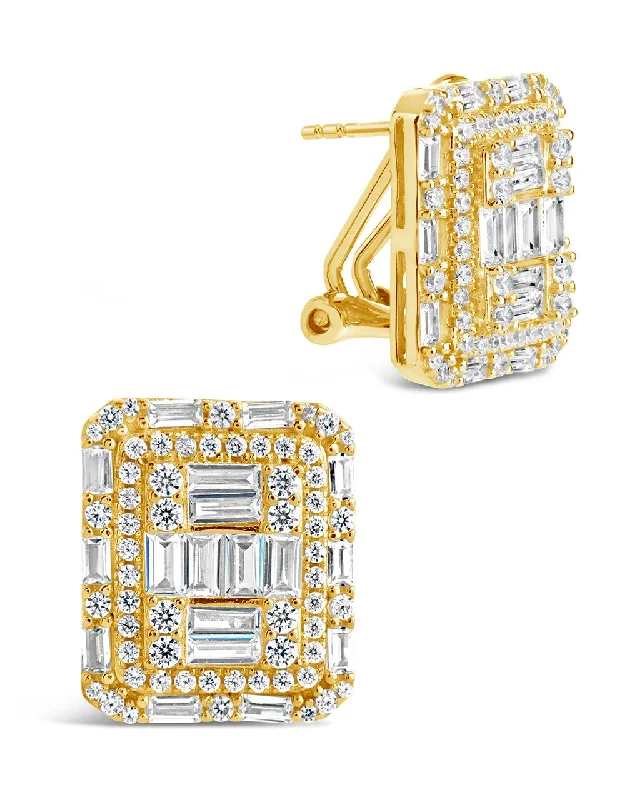 Jana Square CZ Stud Earrings