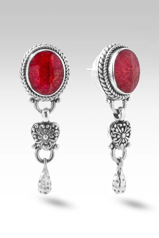 Journey of Enlightenment Earrings™ in Red Sponge Coral