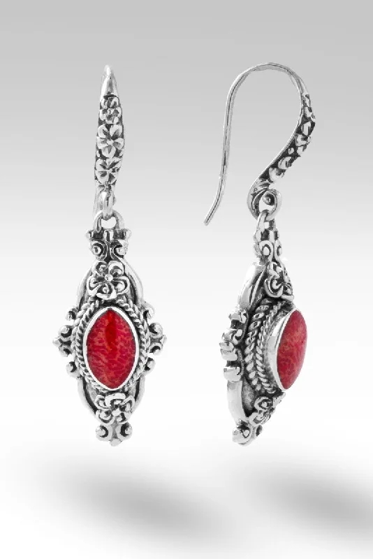 Journey of Faith Earrings™ in Red Sponge Coral