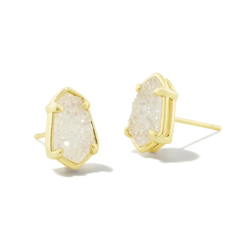 Kendra Scott | Alexandria Stud Earrings Gold In Iridescent Drusy