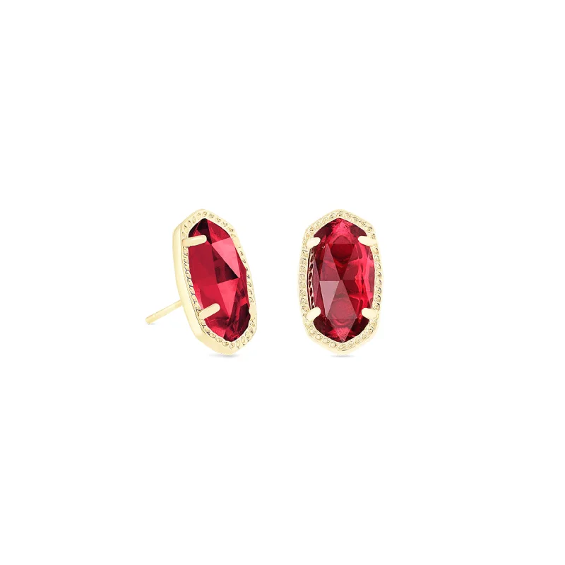 Kendra Scott | Ellie Gold Stud Earrings in Clear Berry