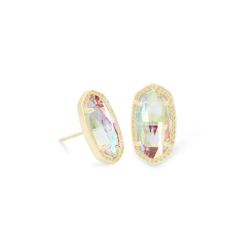 Kendra Scott | Ellie Gold Stud Earrings in Dichroic Glass