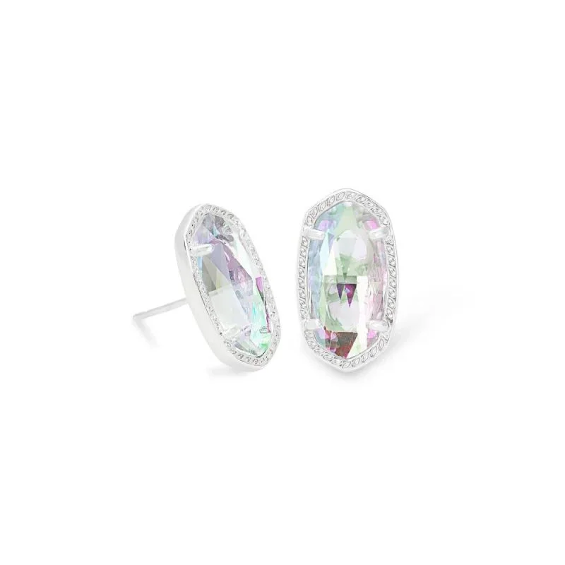 Kendra Scott | Ellie Silver Stud Earrings in Dichroic Glass