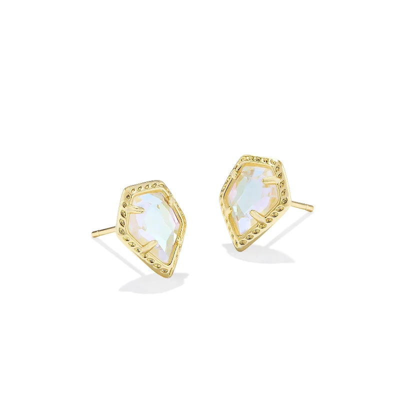 Kendra Scott | Framed Tessa Gold Stud Earrings in Dichroic Glass