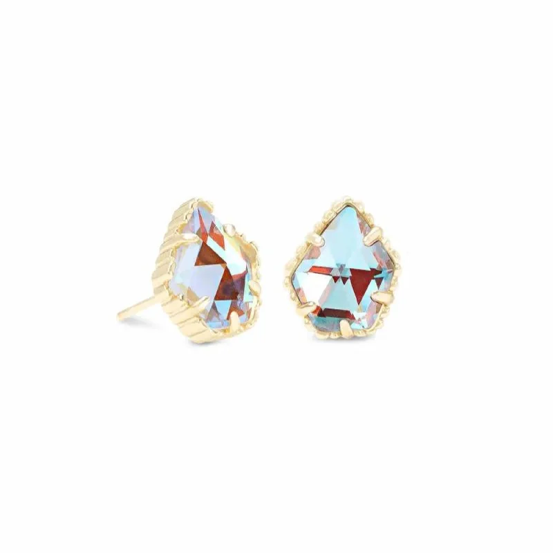 Kendra Scott | Tessa Gold Stud Earrings in Dichroic Glass