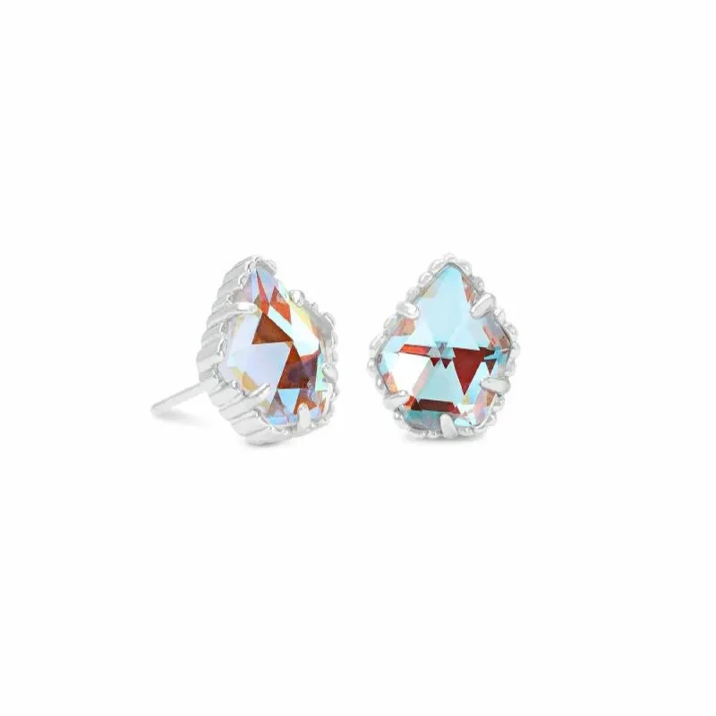 Kendra Scott | Tessa Silver Stud Earrings in Dichroic Glass