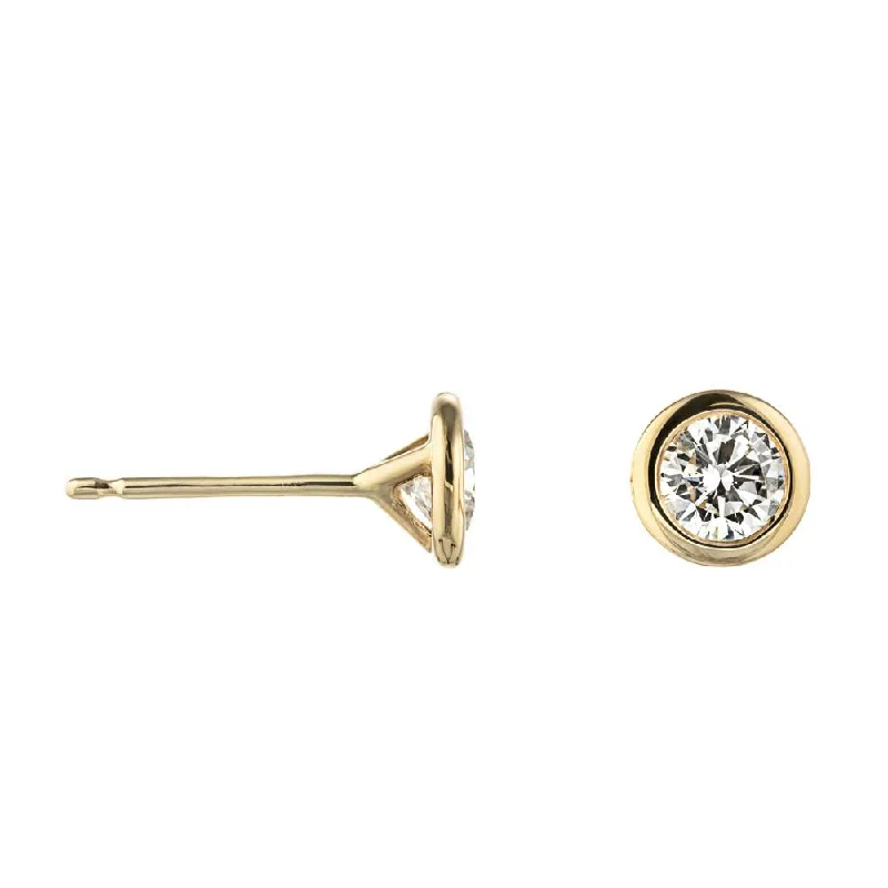 Lab Grown Diamond Bezel Stud Earrings