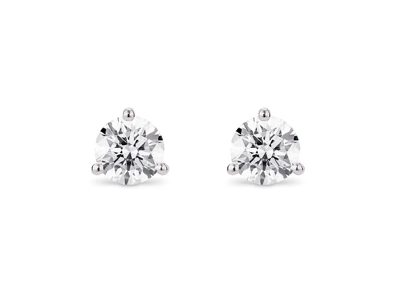 LIGHTBOX Lab-Grown Diamond 1.5ct twt Round Brilliant Solitaire Studs set in 14k gold