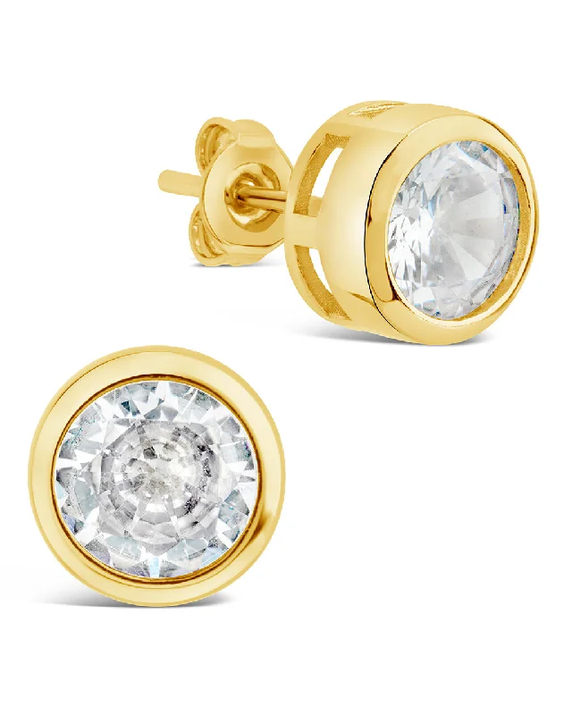 Liv CZ Circle Stud Earrings