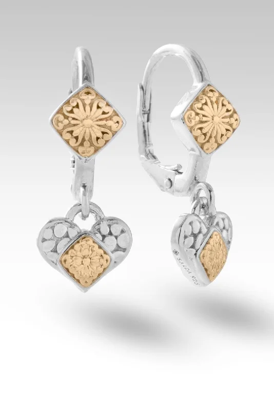 Loved Forever Earrings™ in 18K Gold & Rhodium Over Sterling Silver