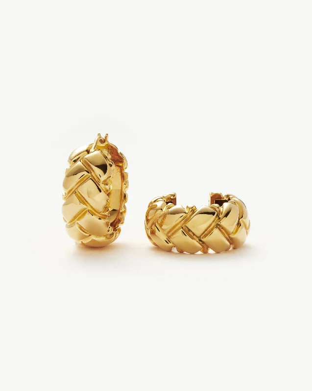 Lucy Williams Chunky Waffle Hoop Earrings