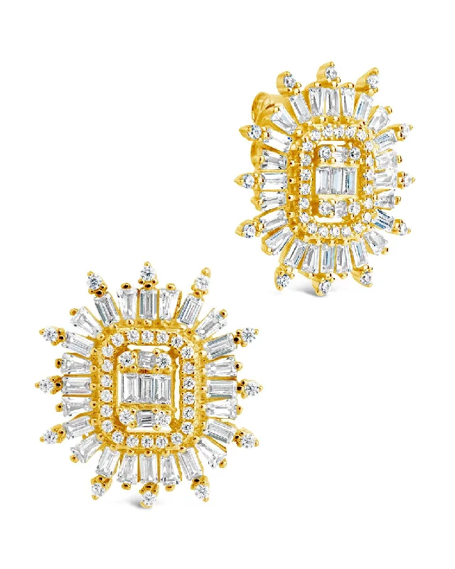 Mari CZ Statement Stud Earrings