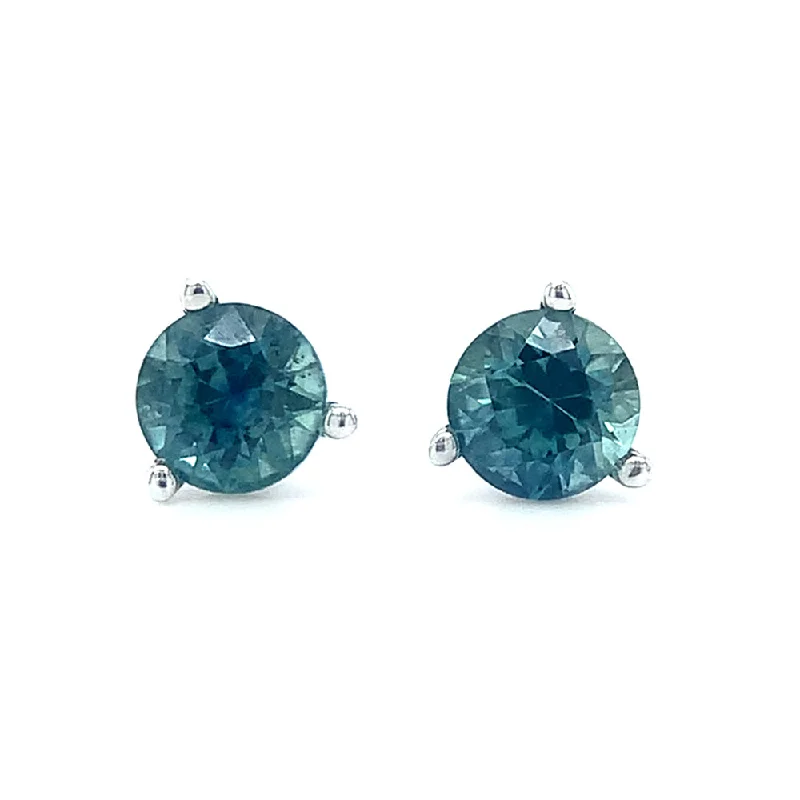 Montana Sapphire & White Gold Earrings - "Livia"