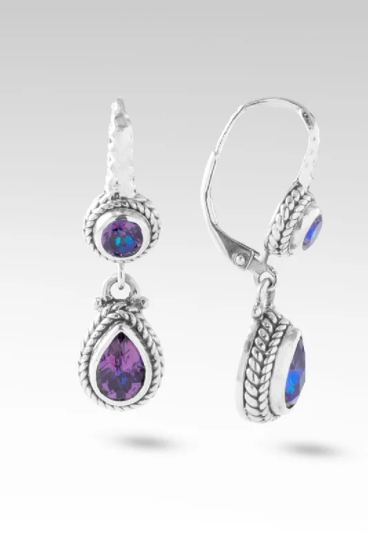 Splendid Oasis Earrings™ in Purple Ivy™ Mystic Topaz