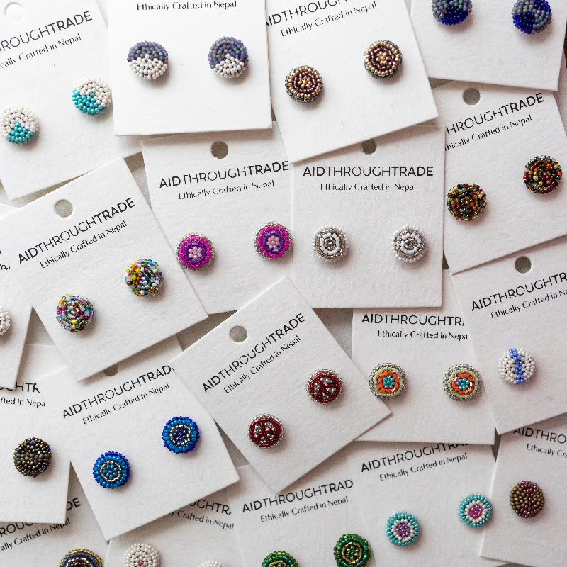 ***NEW*** <br> Blissful Button Earrings <br> Mystery