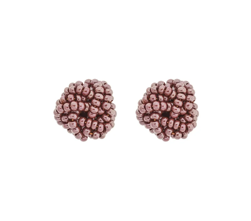 ***NEW*** <br>Rosette Earrings<br> Mulberry