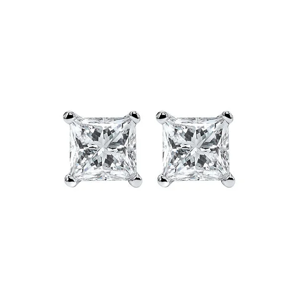 Princess Cut Diamond Stud Earrings