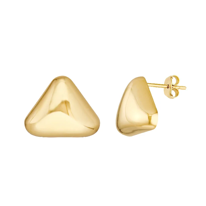 Polished Triangular Stud Earrings