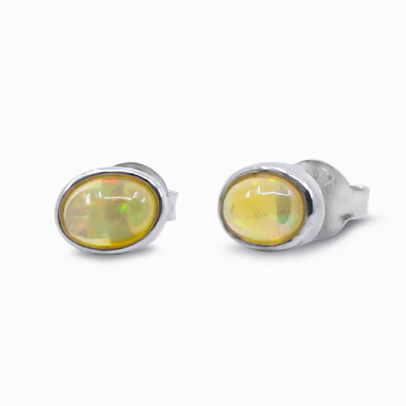 Precious Opal Stud Earrings