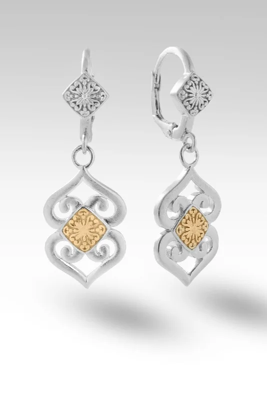 Receiving Love Earrings™ in 18K Gold & Rhodium Over Sterling Silver