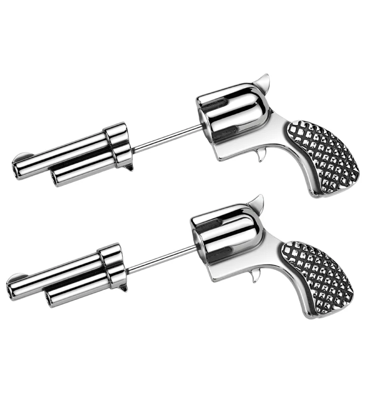 Revolver Stainless Steel Stud Earrings