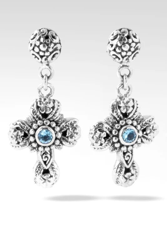 Ruth Earrings™ in Blue Topaz