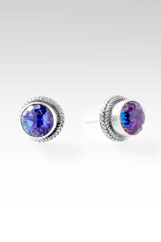 Signature Stud Earrings™ in Odyssey Universe™ Mystic Quartz