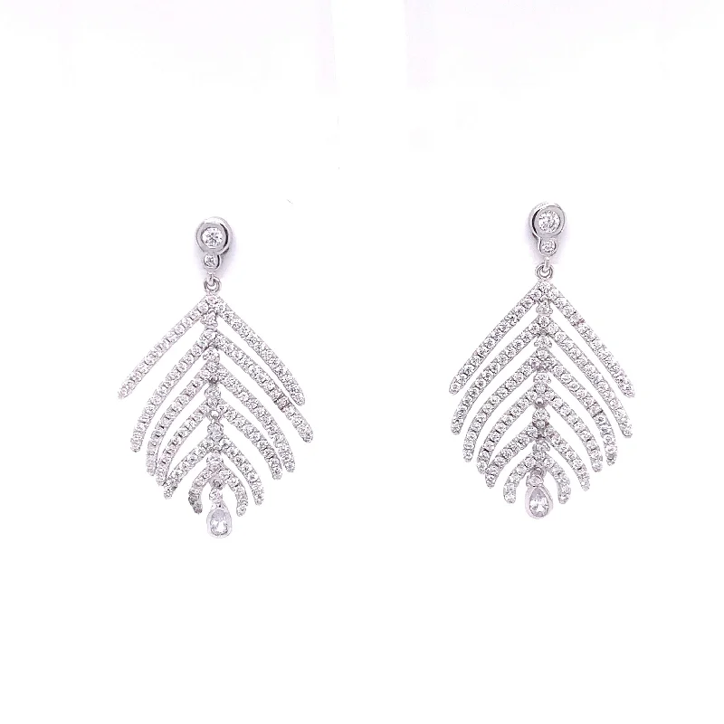 Small Hanging Leaf Earrings