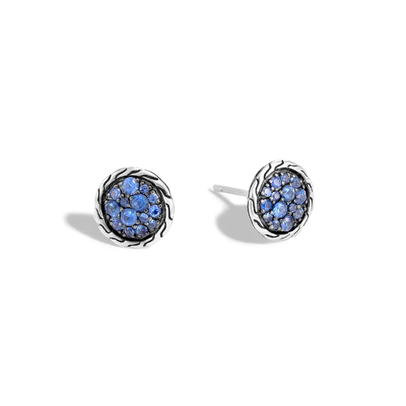 Sterling Silver Blue Sapphire Stud Earrings by John Hardy