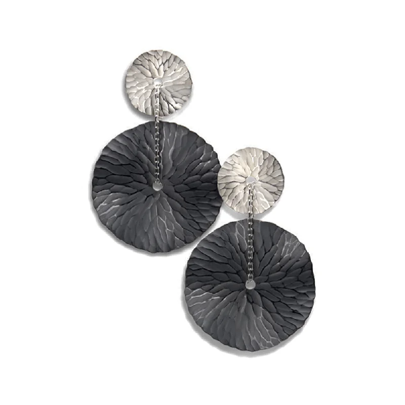 Sterling Silver Two-Tone Earrings - "Oasis"