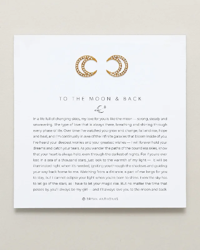 To the Moon and Back Stud Earrings