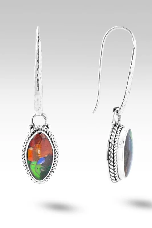 Virtuous Earrings™ in Ammolite Triplet