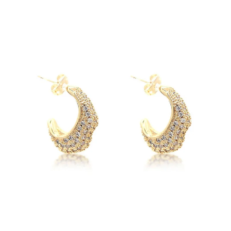 Wavy Hoop Statement Earring