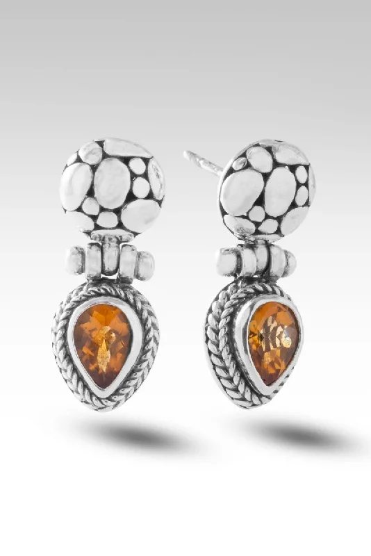 Wish Earrings ™ in Citrine