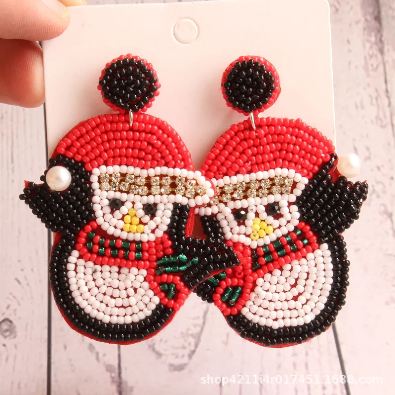 1 Pair Cartoon Penguin Bead Earrings