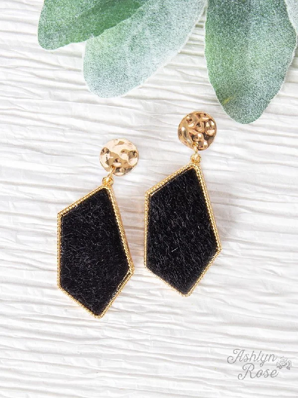 Let's Go Downtown Drop Earrings, Black