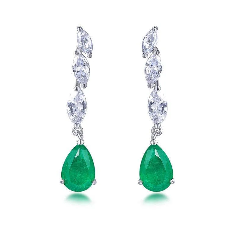 Classic Emerald Green Drop Earrings