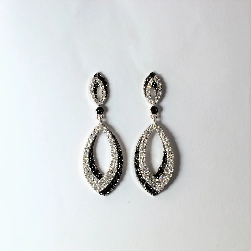 White Gold Diamond Drop Earrings | 1.00ctw |